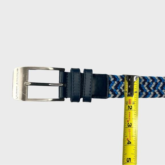 Under Armour Mens No Hole Stretch Belt Braided Webbed Multi Blue Golf Active OS - Picture 4 of 8